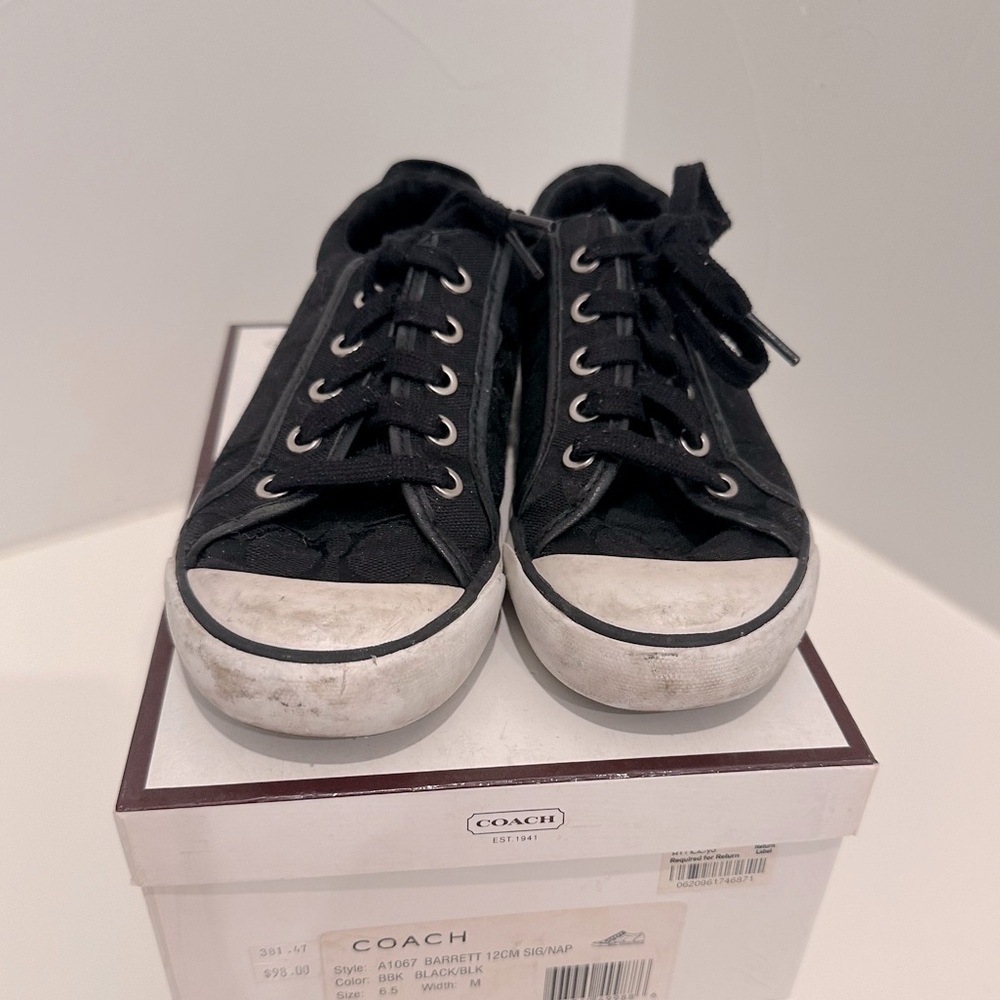 COACH Barrett Black Sneakers - size 6.5